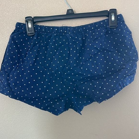 Navy Blue polka dot mini shorts - Picture 2 of 2